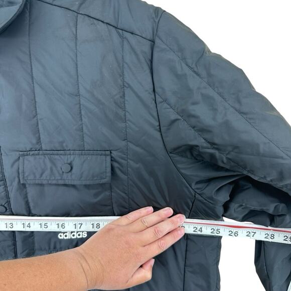 Adidas HG8706 Originals Itavic 3S Light Shirt Quilted Puffer Jacket Black sz XL - Picture 11 of 13